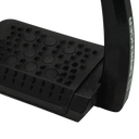 Aero-Steigbügel schwarz eloxiert - 120 mm Trittweite ESKOTOMIC