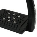 Aero-Steigbügel schwarz eloxiert - 120 mm Trittweite ESKOTOMIC