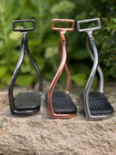 Sprenger - roségold Steigbügel mit schwarzer Einlage - 120 mm Trittweite ESKOTOMIC